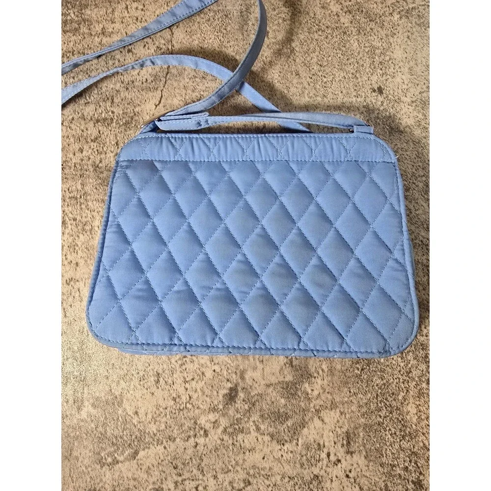 Vera Bradley Petite CrossBody Purse Sky Blue Small Crossbody Solid Quilted